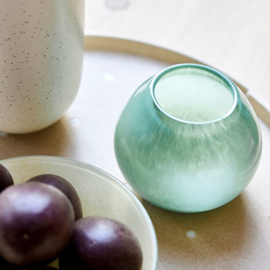 Green Stoneware Decor Vase