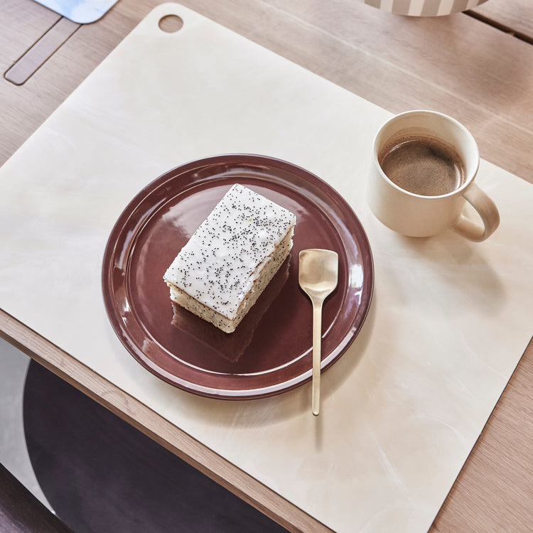 Frosted-White/Brown Plate