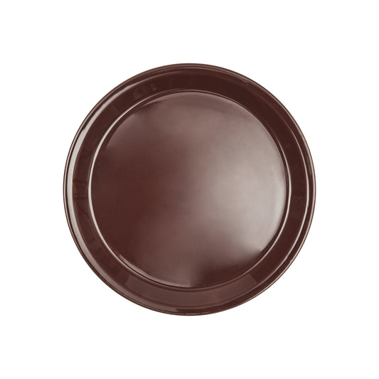 Frosted-White/Brown Plate